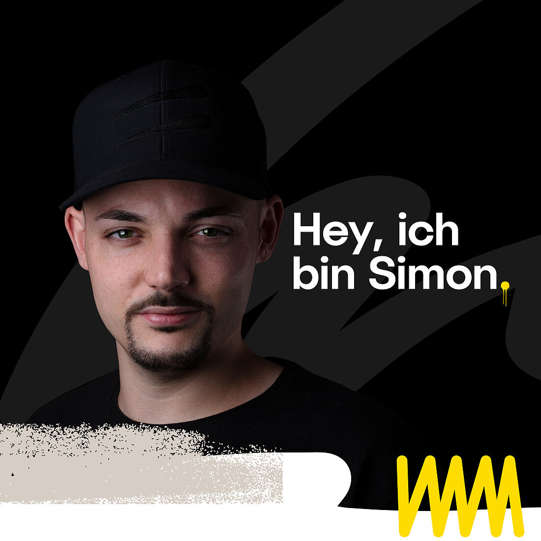 Titelbild Simon von Foxy Artworks mit der Aufschrift: Hey, ich bin Simon.